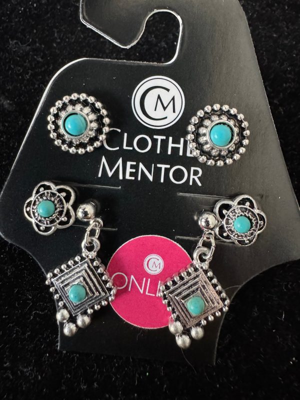 Earrings Stud By Clothes Mentor, Size: 03 Piece Set Cheap