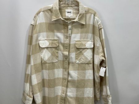 Jacket Shirt By Aerie In Tan, Size: L For Cheap