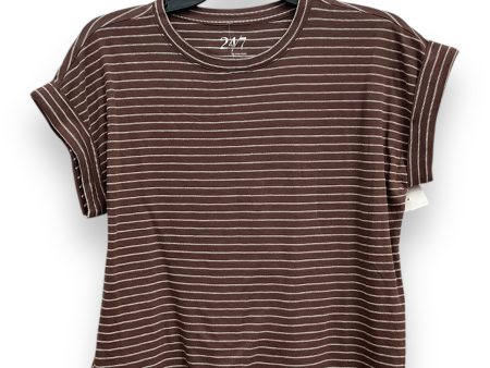 Top Short Sleeve Basic By Maurices In Striped Pattern, Size: Xs Online Hot Sale