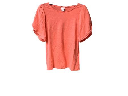 Top Short Sleeve Basic By Chicos In Coral, Size: S Cheap