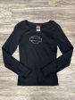 Top Long Sleeve By Harley Davidson In Black, Size: M Hot on Sale