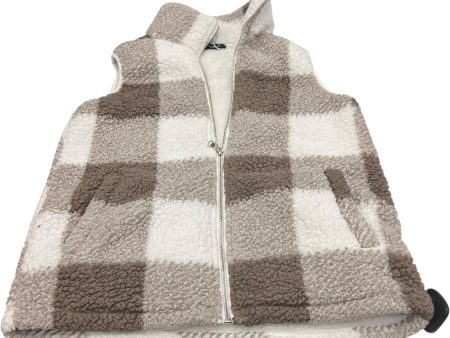 Vest Faux Fur & Sherpa By Lomon In Brown & White, Size: S on Sale