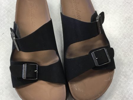 Sandals Flats By Skechers In Black, Size: 8 on Sale