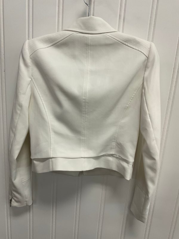 Jacket Moto By White House Black Market In White, Size: 4 Fashion