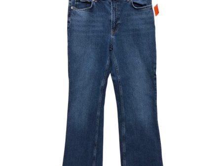 Jeans Flared By Cmc In Blue Denim, Size:8 on Sale