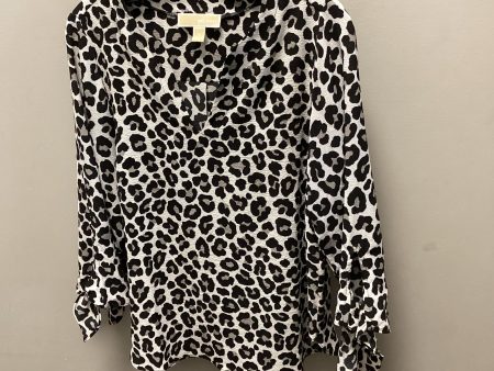 Blouse 3 4 Sleeve By Michael By Michael Kors In Black & Grey, Size: M Fashion