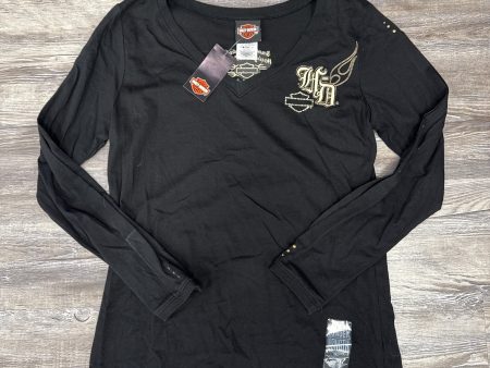 Top Long Sleeve By Harley Davidson In Black, Size: L Cheap