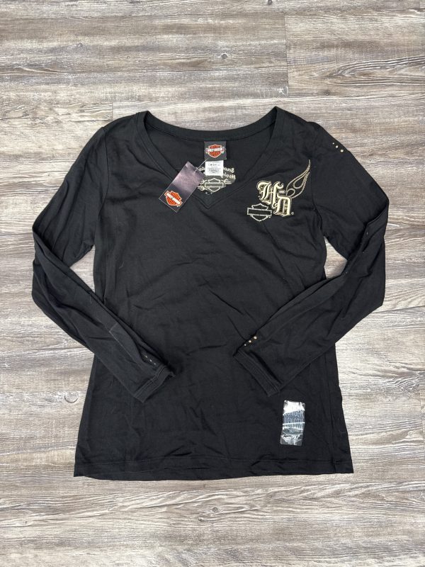 Top Long Sleeve By Harley Davidson In Black, Size: L Cheap