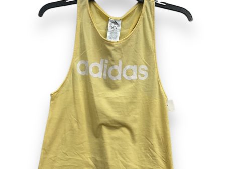 Athletic Tank Top By Adidas In Yellow, Size: Xs Online Hot Sale