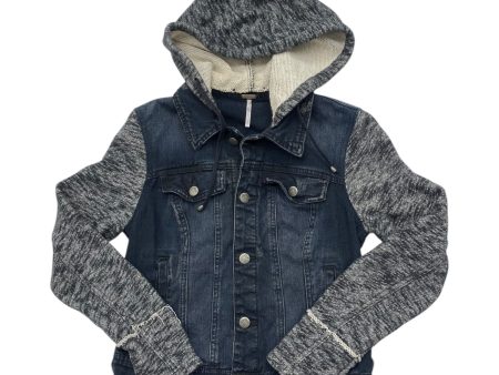 Jacket Denim By Free People In Silver, Size: S Fashion