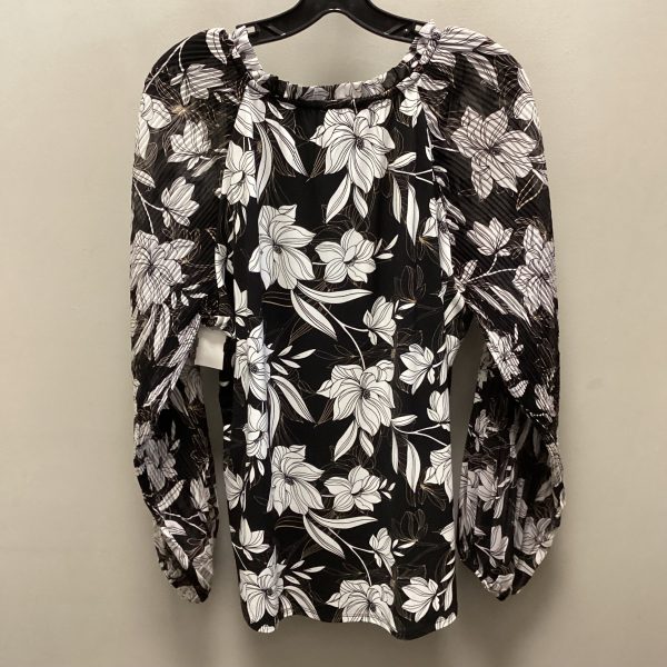 Blouse 3 4 Sleeve By White House Black Market In Black, Size: L For Sale