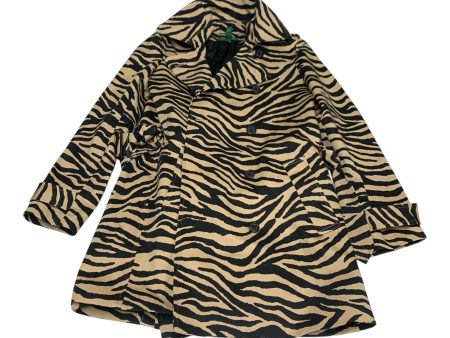 Coat Trench Coat By Lauren By Ralph Lauren In Animal Print, Size: M For Discount