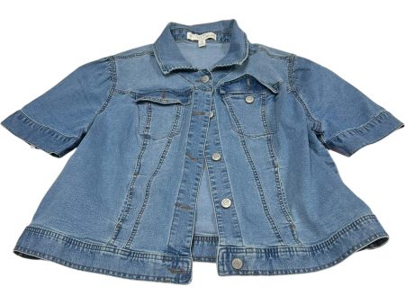 Jacket Denim By Cato In Blue Denim, Size: Xl Online now