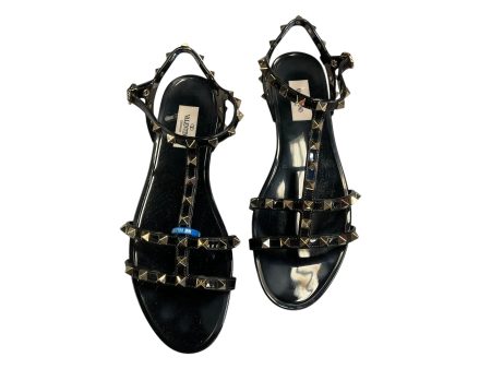 Sandals Luxury Designer By Valentino-garavani In Black, Size: 10 For Cheap