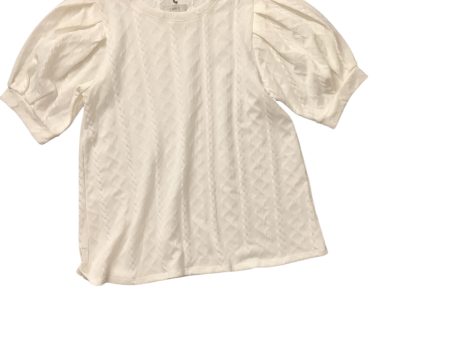 Top Short Sleeve Basic By Cupio In White, Size: L For Cheap