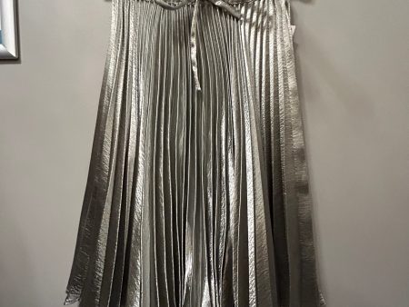 Skirt Midi By Bebe In Silver, Size: 0 For Discount