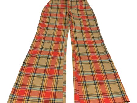 Pants Wide Leg By Free People In Plaid Pattern, Size: 6 on Sale