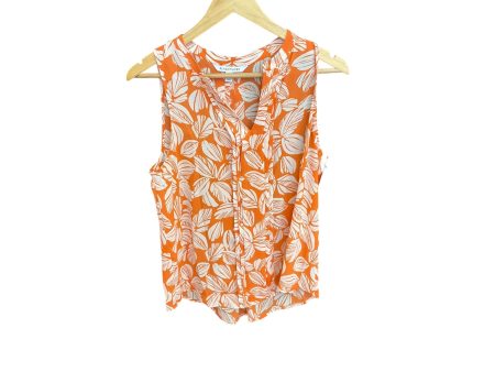 Top Sleeveless By 41 Hawthorn In Orange & White, Size: M For Cheap