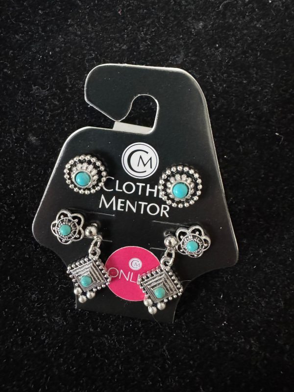 Earrings Stud By Clothes Mentor, Size: 03 Piece Set Cheap