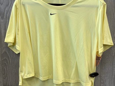 Athletic Top Short Sleeve By Nike In Yellow, Size: Xxl For Discount