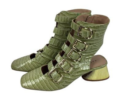 Shoes Heels Block By Clothes Mentor In Green, Size: 7 For Discount