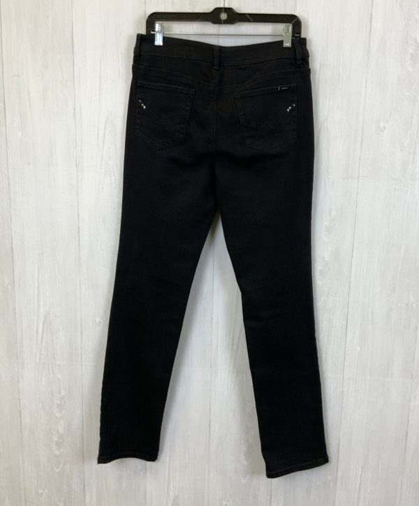 Jeans Straight By Chicos In Black Denim, Size: 8 Fashion