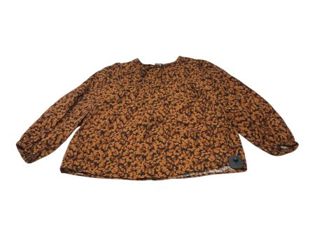 Top Long Sleeve By A New Day In Black & Brown, Size: S Online Hot Sale