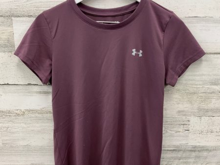 Athletic Top Short Sleeve By Under Armour In Purple, Size: M For Discount