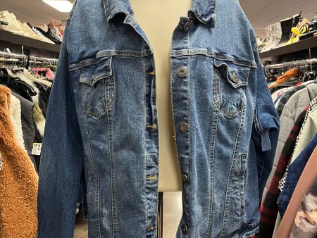 Jacket Denim By Torrid In Blue Denim, Size: 3x For Cheap