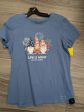 Top Short Sleeve By Life Is Good In Blue, Size: L Discount