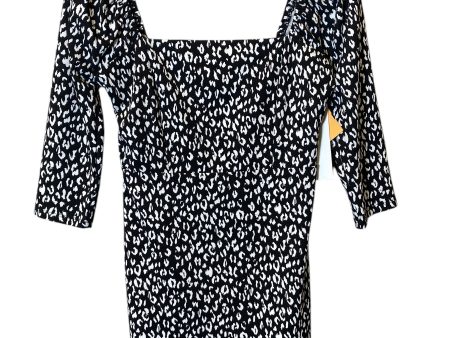 Dress Casual Midi By Leith In Black & White, Size: M Cheap