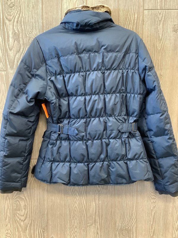 Jacket Faux Fur & Sherpa By Eddie Bauer In Blue, Size: M on Sale