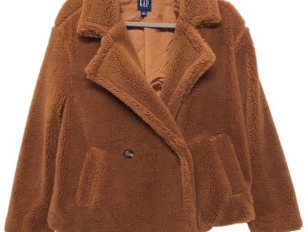 Jacket Faux Fur & Sherpa By Gap In Brown, Size:Xs Online Sale