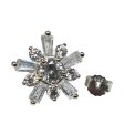 Crystal Snowflake Sterling Silver Stud Earrings By Unbranded on Sale