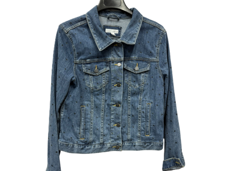 Jacket Denim By Loft In Blue Denim, Size: L Discount