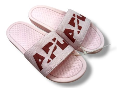 APL Big Logo TechLoom Slides Sandals Flats By Clothes Mentor In Pink, Size: 9 Discount