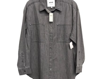 Jacket Denim By Aerie In Grey Denim, Size:M Online Sale