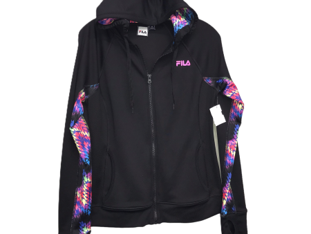 Athletic Jacket By Fila In Black, Size: M Online now