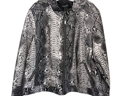 SNAKESKIN PRINT JACKET OTHER by BACCINI Size:2X Online now