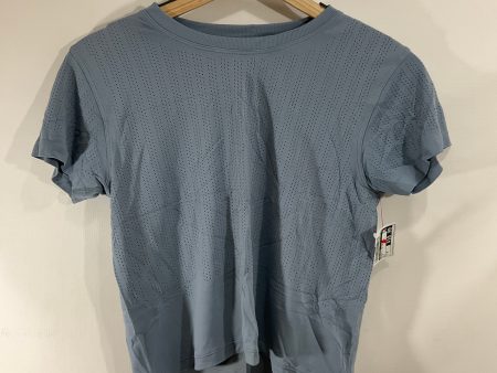 Athletic Top Short Sleeve By Lululemon In Blue, Size: 6 Discount