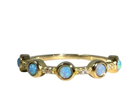 Gold Over Sterling Opal Ring Unbranded, Size: 7 Discount