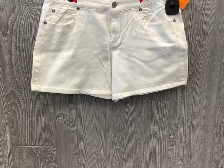 Shorts By New York And Co In White Denim, Size: 6 For Cheap