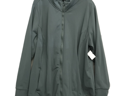 Athletic Jacket By 90 Degrees By Reflex In Green, Size: 3x on Sale