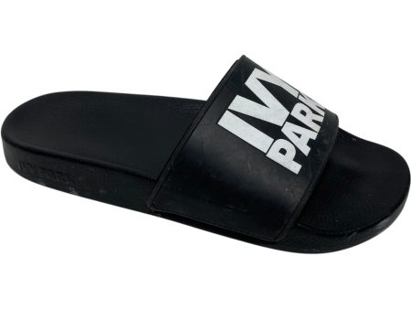 Sandals Flats By Ivy Park In Black & White, Size: 8 Online