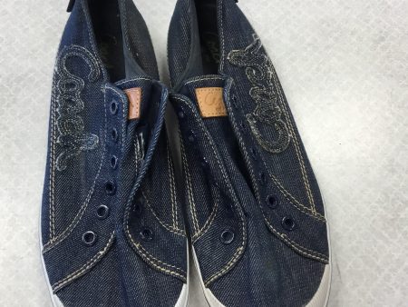 Shoes Designer By Coach In Blue Denim, Size: 10 Fashion