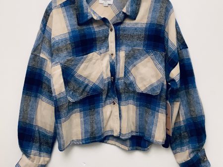 Jacket Shirt By Ci Sono In Blue, Size: M For Sale