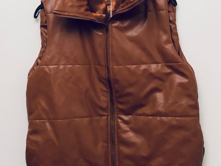 Vest Puffer & Quilted By Andree By Unit In Brown, Size: S Sale