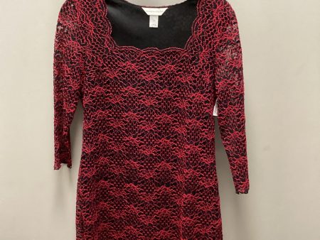 Top 3 4 Sleeve By Christopher And Banks In Red, Size: M Discount