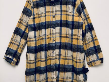 Jacket Shirt By Clothes Mentor In Yellow, Size: M For Discount