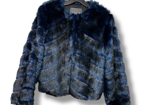 Jacket Faux Fur & Sherpa By Clothes Mentor In Blue, Size: S For Sale